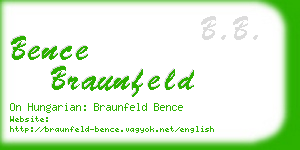 bence braunfeld business card